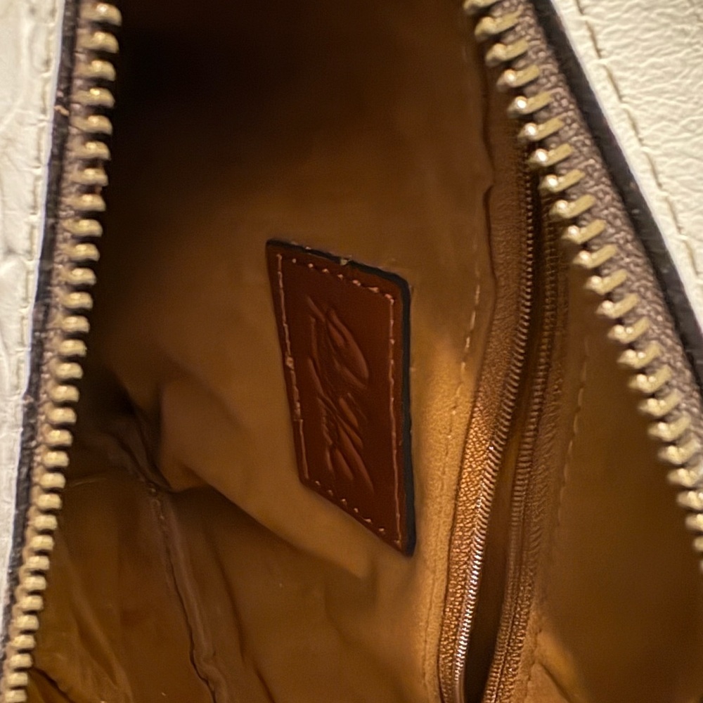 Elegant MW/oT Patricia Nash Cream Leather Crossbody Bag - Picture 5 of 6